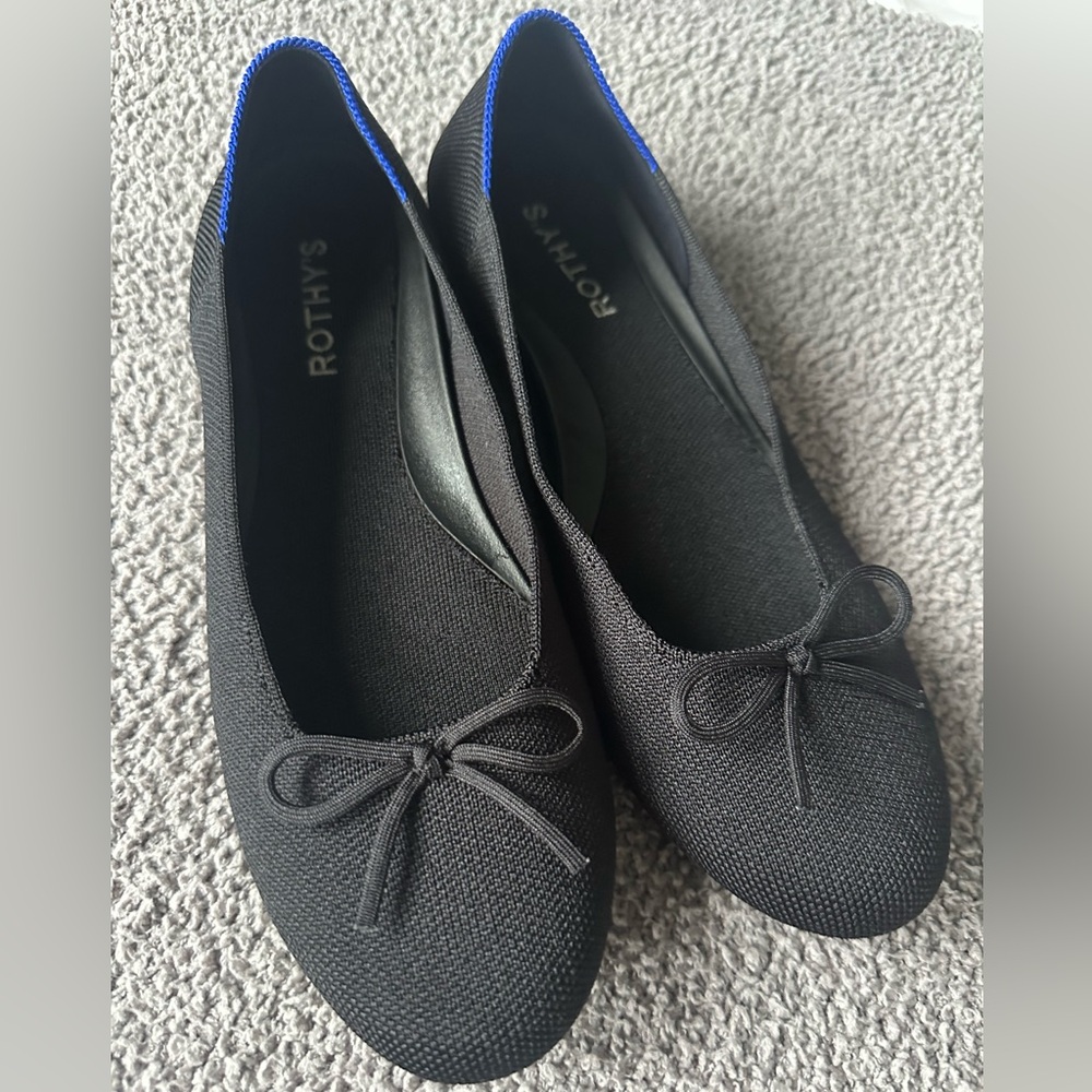 Like-New Rothy’s Ballet Flat, Black, Size 8.5